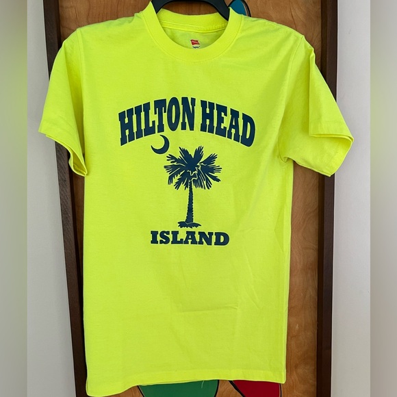 HILTON HEAD ISLAND YOUTH SHIRT SIZE SMALL—NEW—NEON & COOL—GOLF/ VACATION SHIRT - Picture 9 of 11